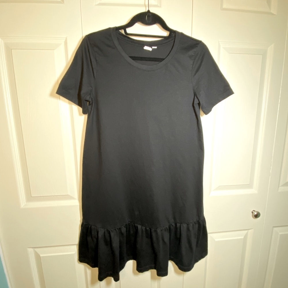 Gap Maternity Cotton Ruffle T-Shirt Dress